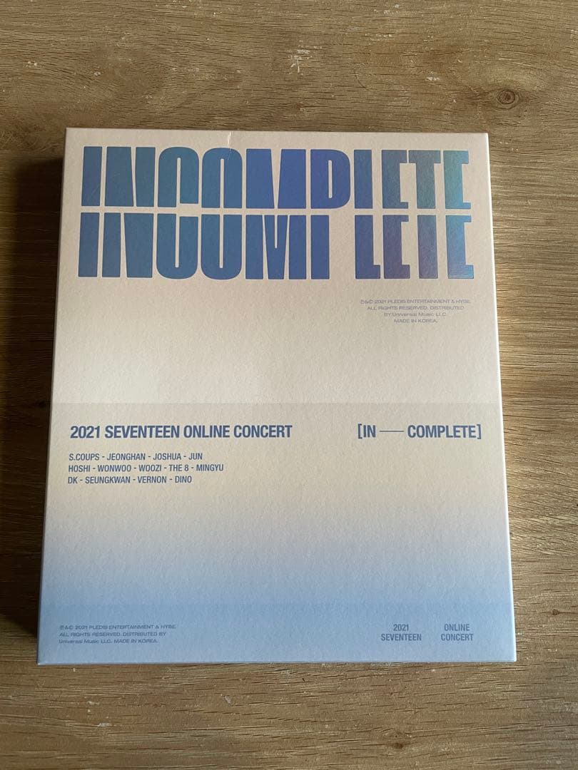 【最終値下げ】SEVENTEEN INCOMPLETE Blu-ray 付属品有