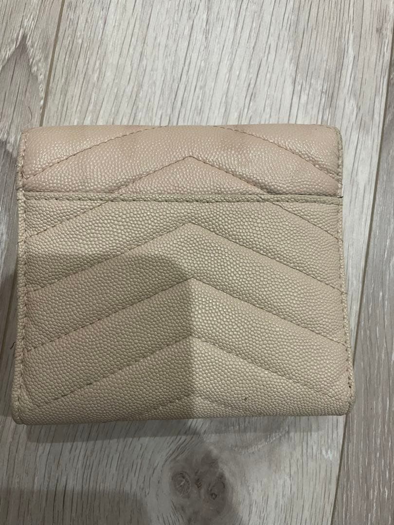 YSL 薄ピンク　三つ折り財布