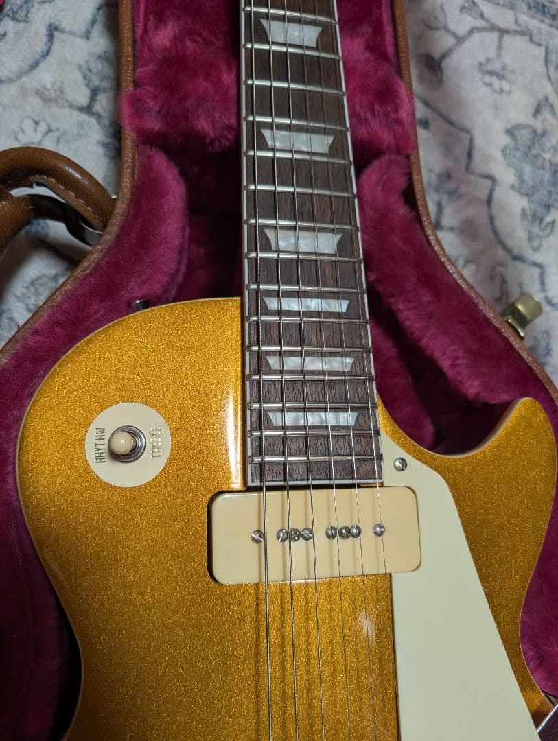 メーカー不明 レスポールタイプ ゴールドトップ P90