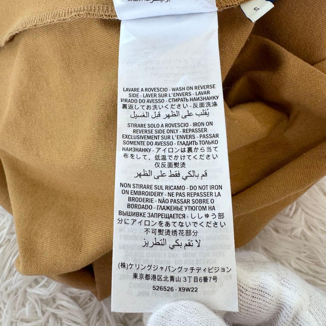美品　グッチ　ワンピース　GG柄　ワッペン　ブラウン　Sサイズ