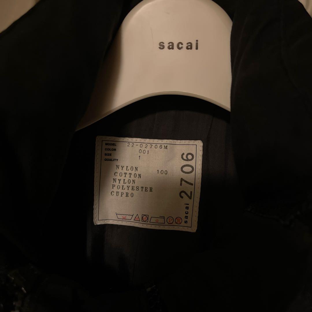 sacai Nylon Twill Mix Coat 黒 サイズ1