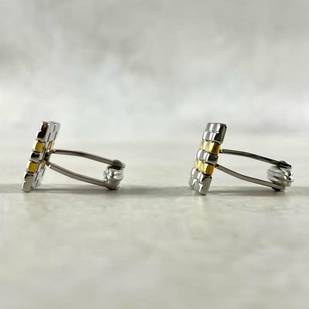 美品 dunhill ダンヒル カフス AD エンジンターン シルバー