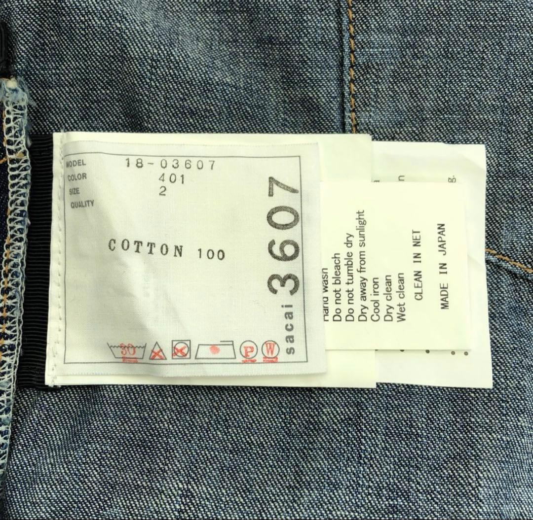 サカイ　デニム　半袖ワンピース　sacai