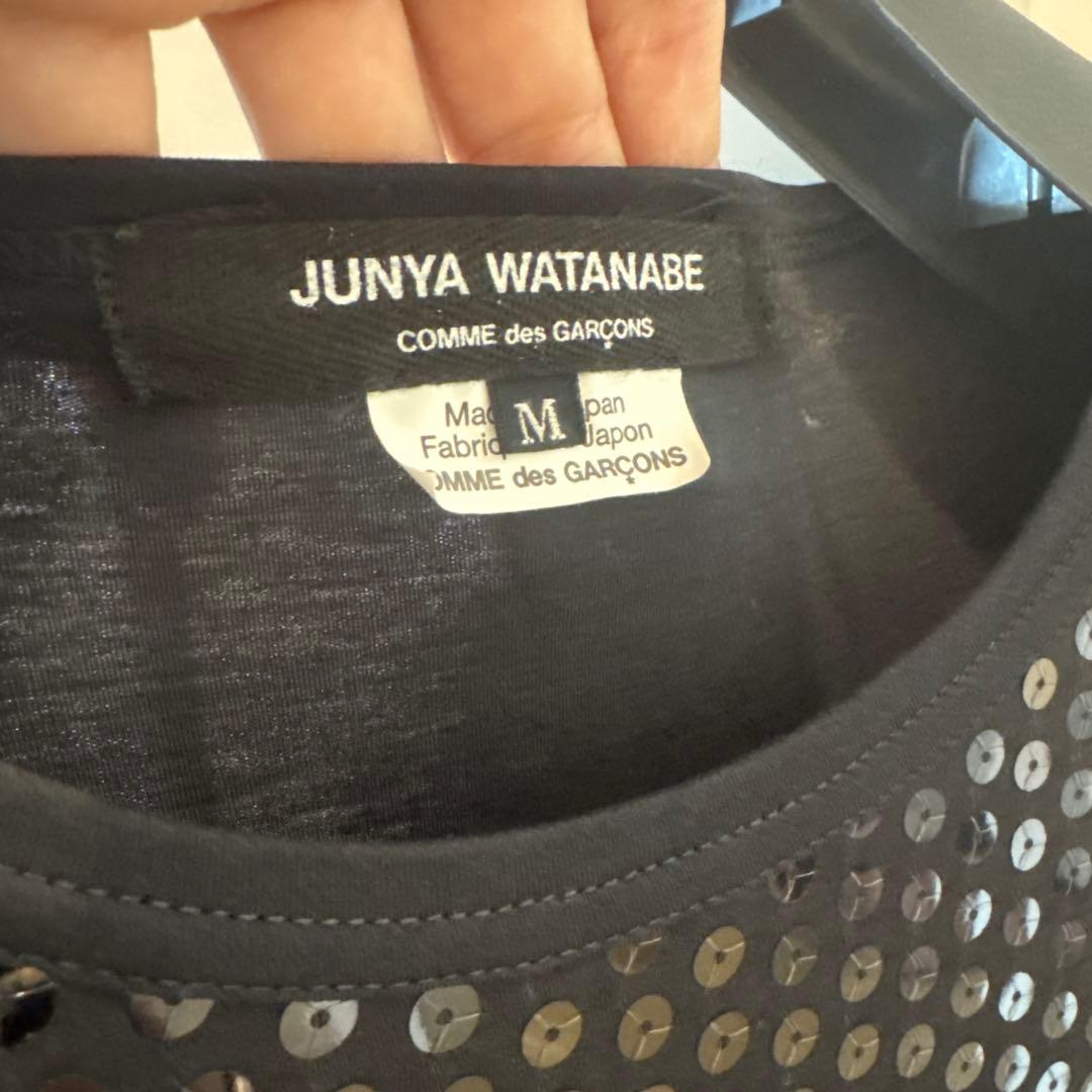 JUNYA WATANABE スパンコール Tシャツ M 黒