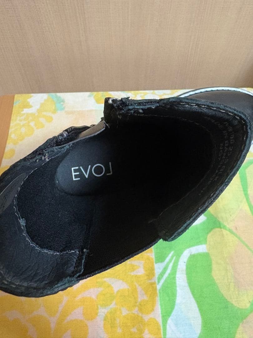 EVOLサイドゴアブーツ ブラック レザー