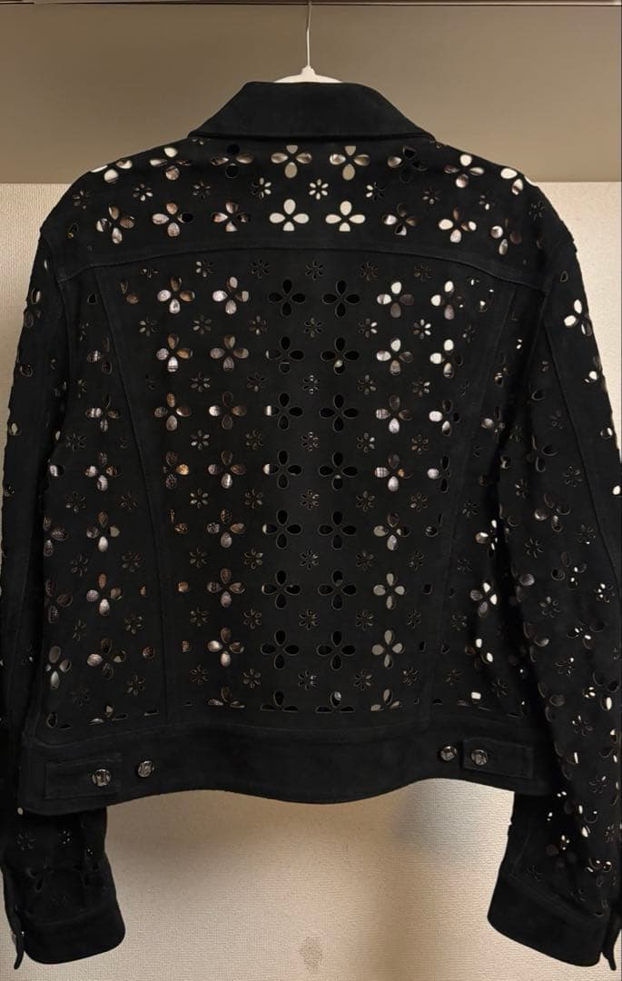 MASU 23SS DIAMOND-CUT LEATHER JACKET 黒46