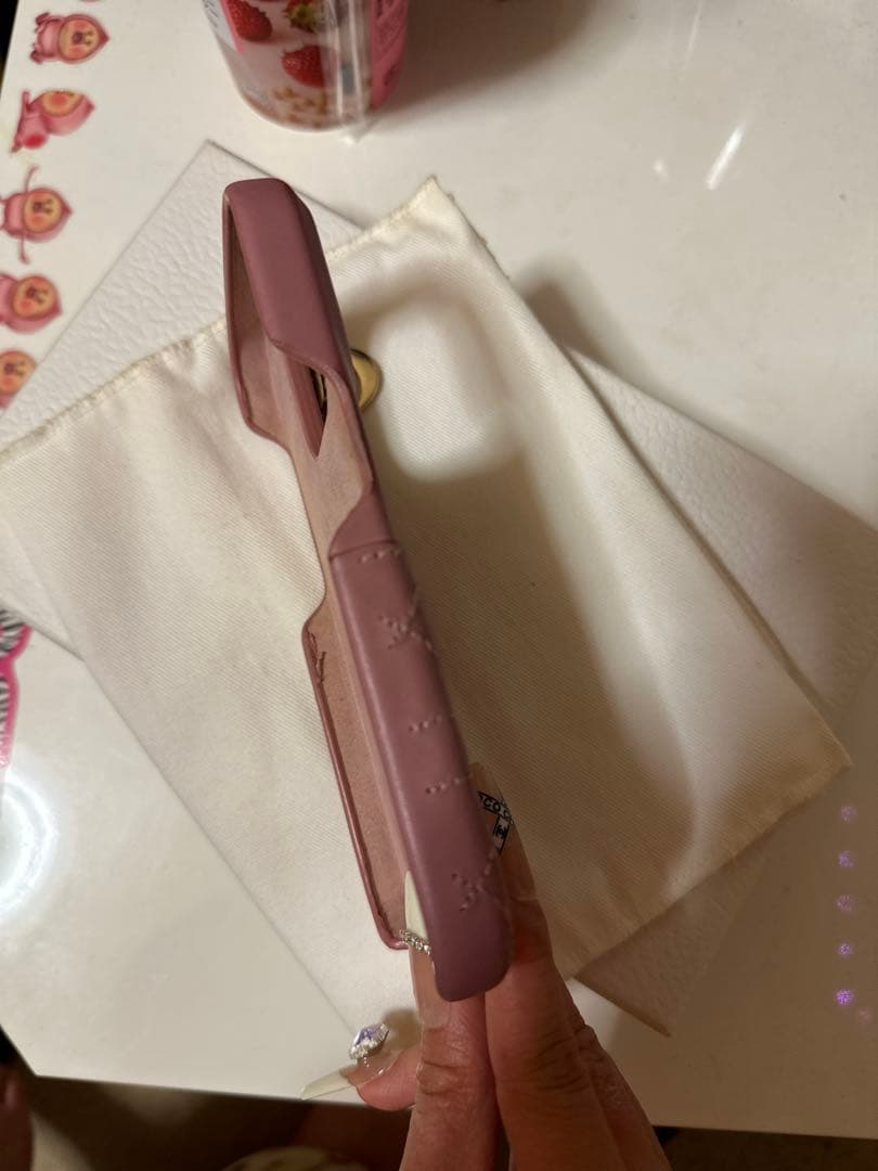 Christian Dior ピンクレザーケース