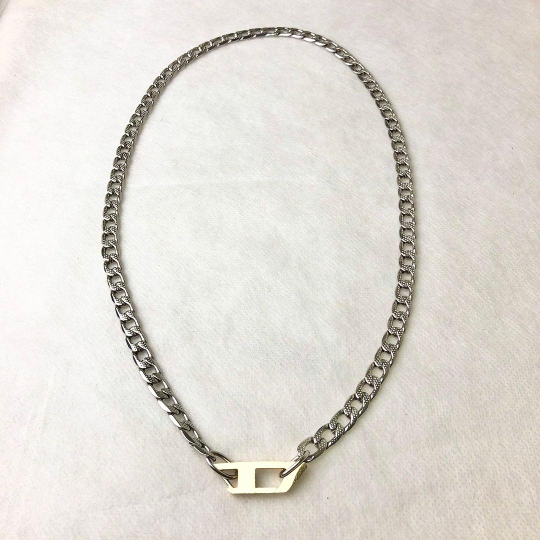 ゴ*キ様 【美品】DIESEL ディーゼル Dロゴ チェーン ネックレス