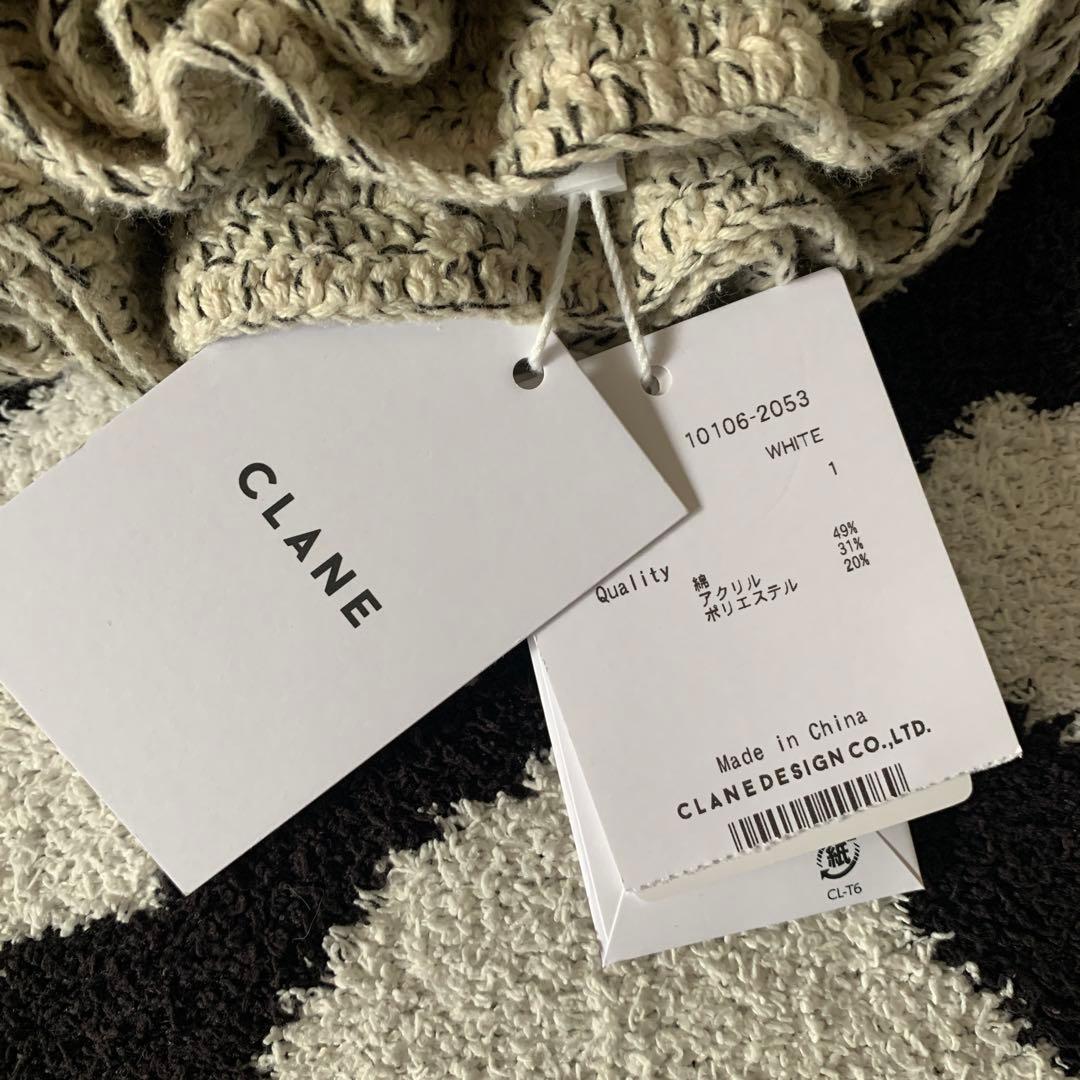 CLANE W FACE SHORT FRILLED KNIT TOPS新品1