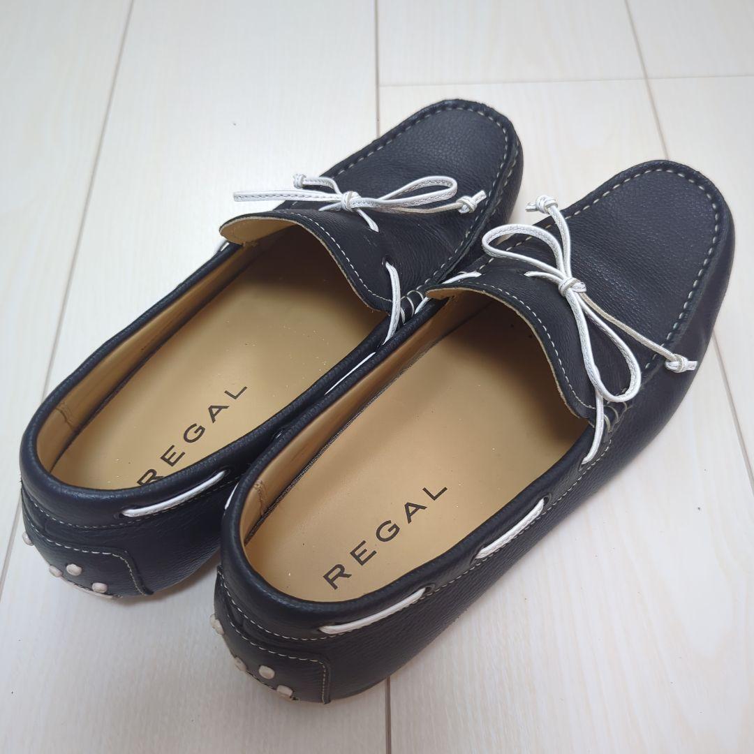 【美品・値下げ】REGAL ネイビー ドライビングシューズ