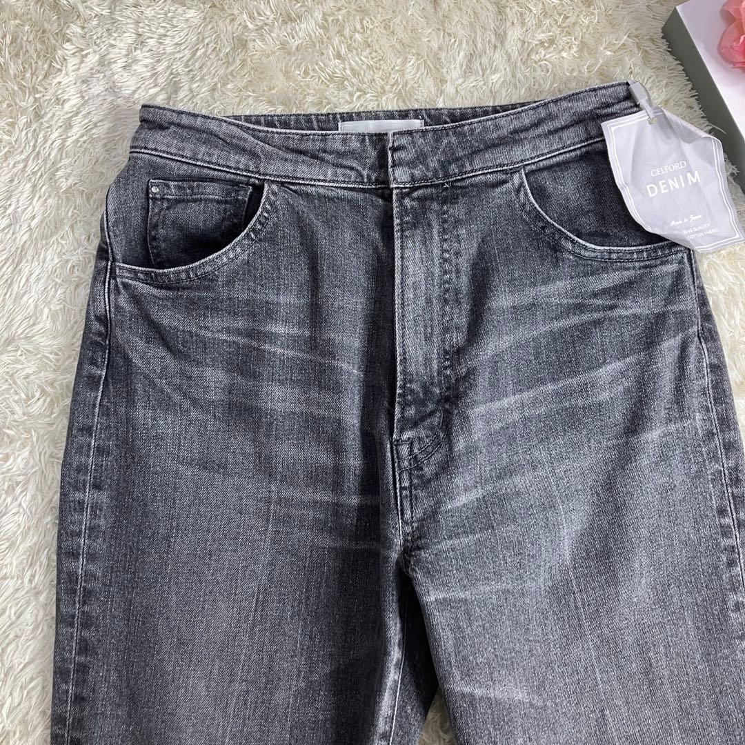 タグ付き✨セルフォード　ハイライズ美脚ストレッチテーパードデニムパンツ　2024