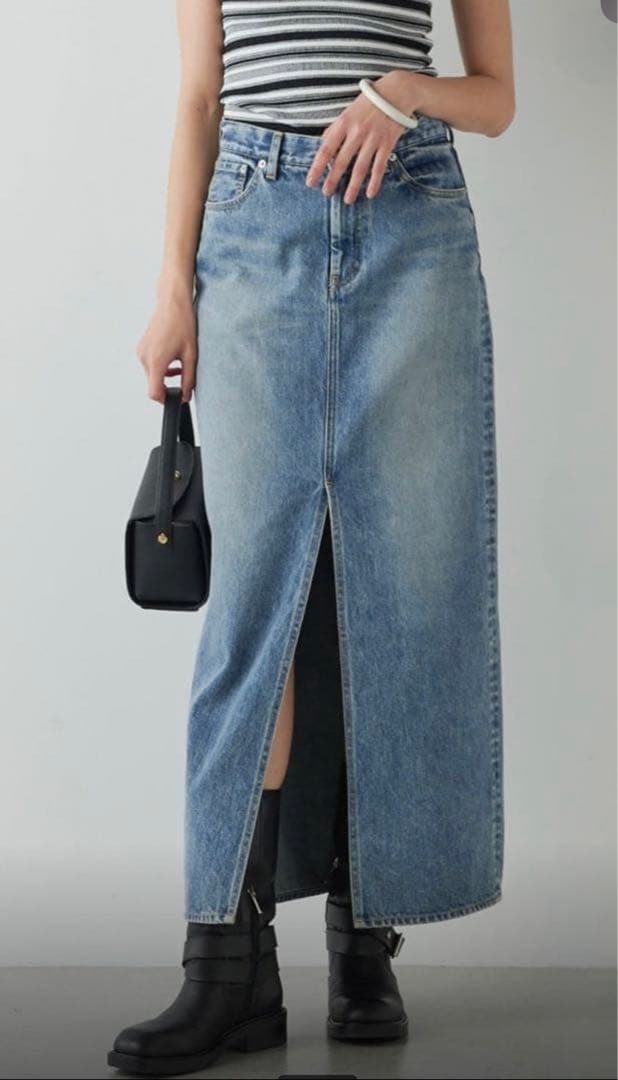 美品　ウィムガゼット　デニムスリットスカート