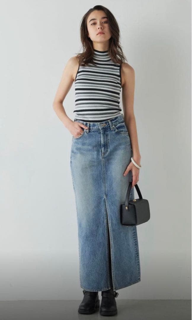 美品　ウィムガゼット　デニムスリットスカート