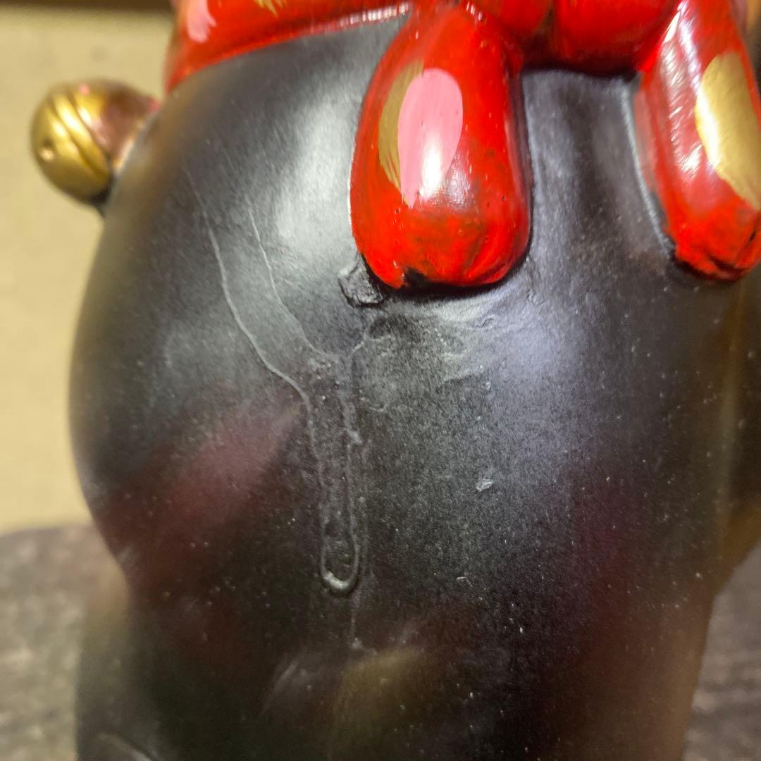 専用　黒招き猫置物　約25cm14cm