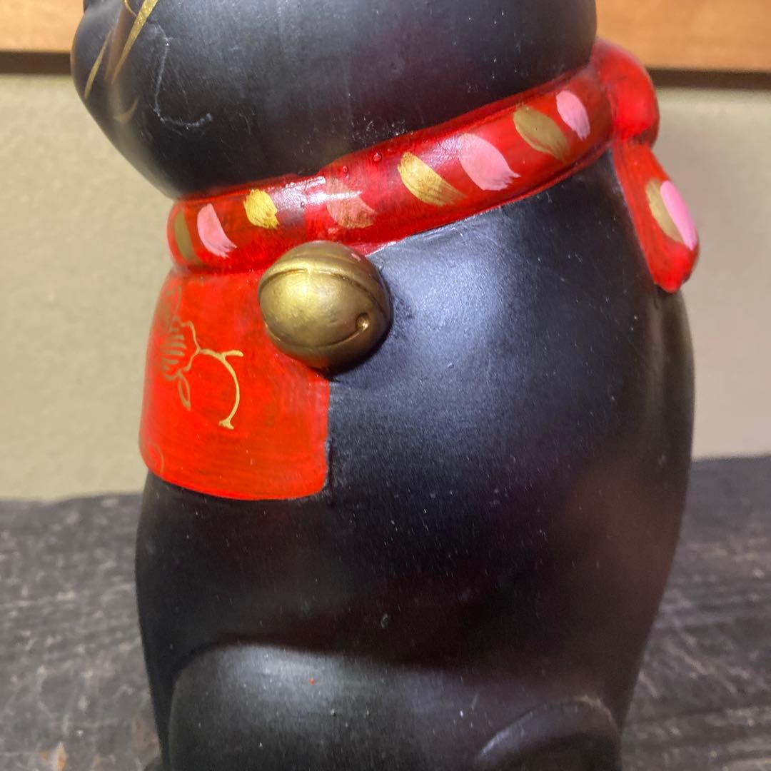 専用　黒招き猫置物　約25cm14cm