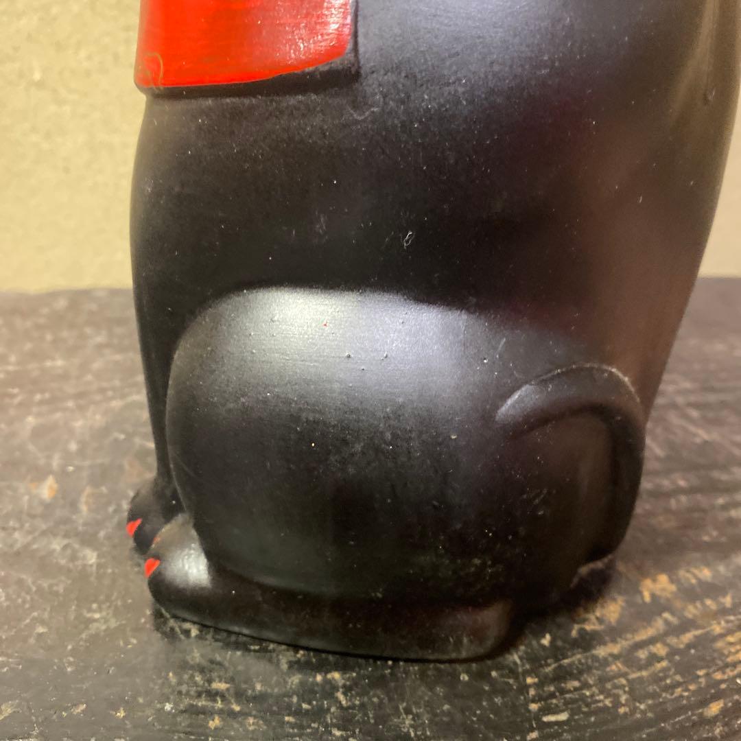 専用　黒招き猫置物　約25cm14cm