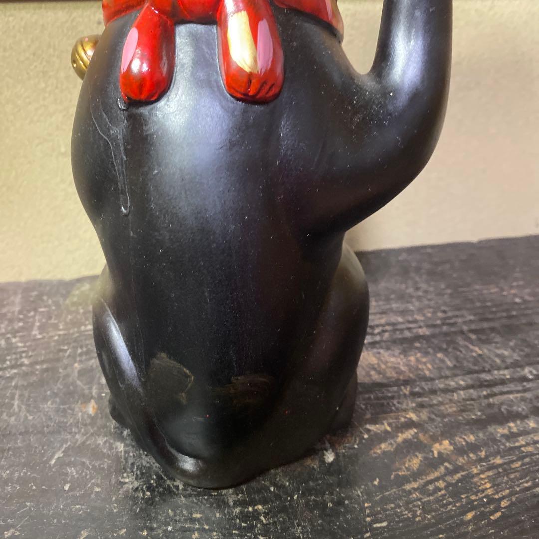 専用　黒招き猫置物　約25cm14cm