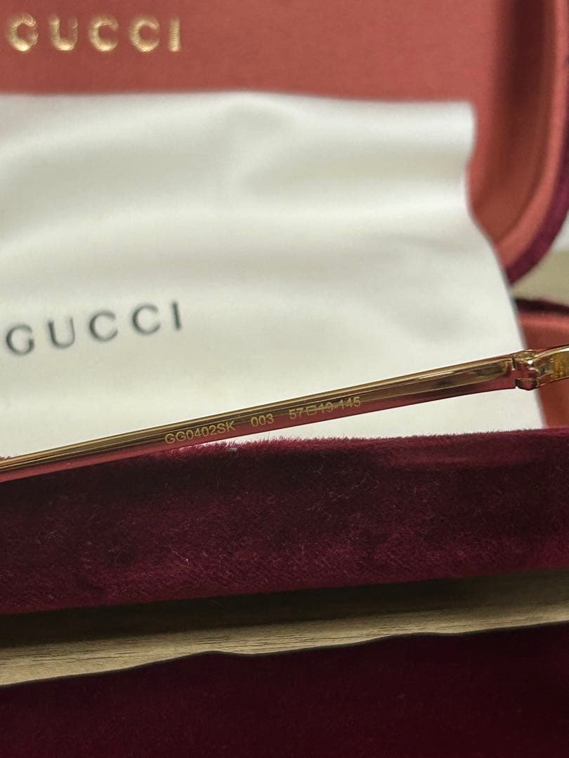 GUCCI サングラス ゴールド/ブルー