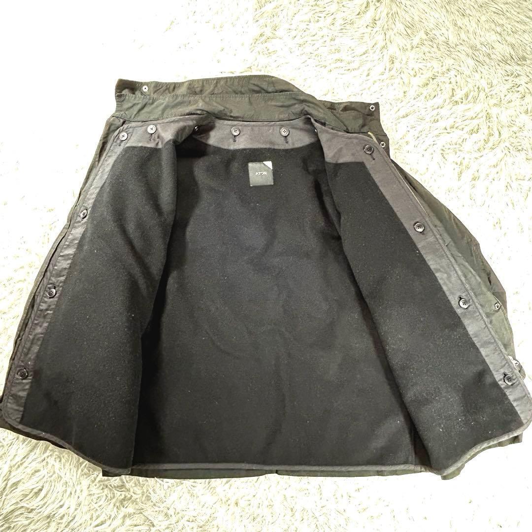 ATON VENTILE NYLON SHORT MODS COAT 02 黒