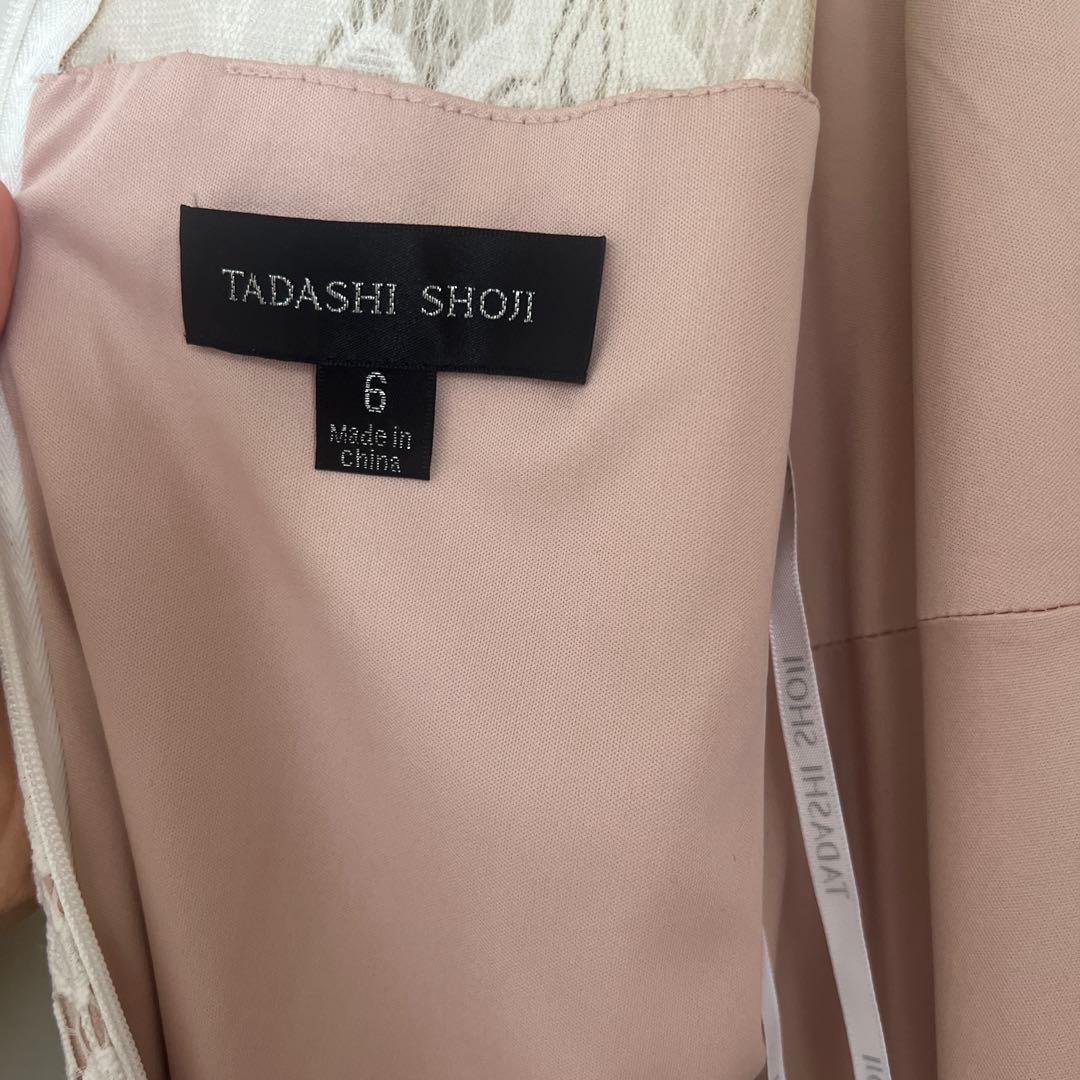 Tadashi Shoji タダシショージ　ホワイトレースワンピースドレス長袖6