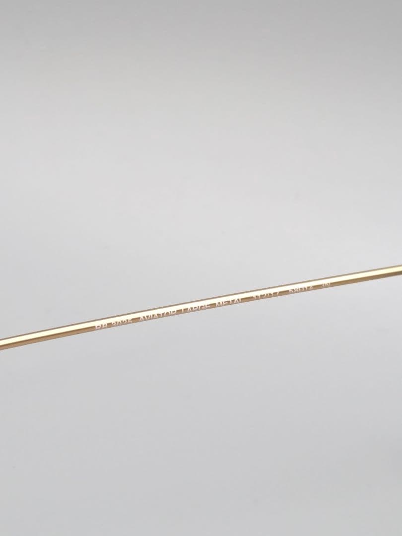 【美品】レイバン　正規品　アビエーター　ラージ　 ゴールド　ブルーミラー