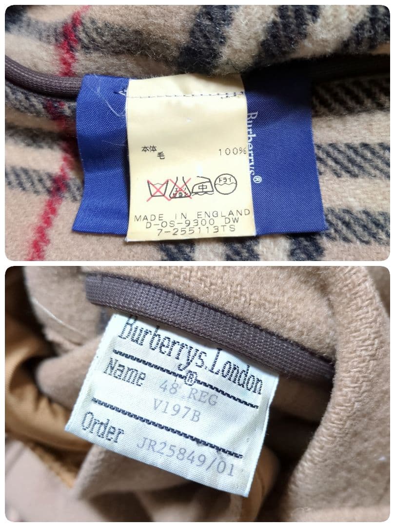バーバリー　ロングダッフルコート　ノバチェック　XL　ベージュ　オーバーサイズ