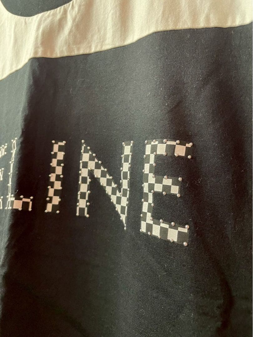 CELINE ロゴ Tシャツ ブラック/ホワイト