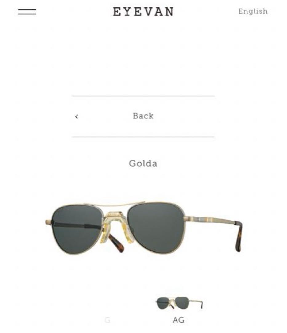 新品 golda eyevan サングラス ティアドロップ アイヴァン ゴルダ