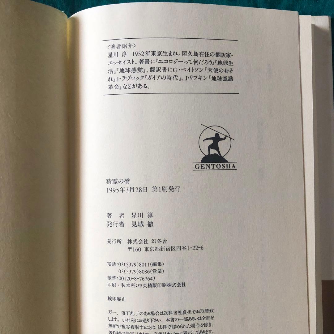 【絶版・希少】精霊の橋　星川淳　幻冬舎　初版