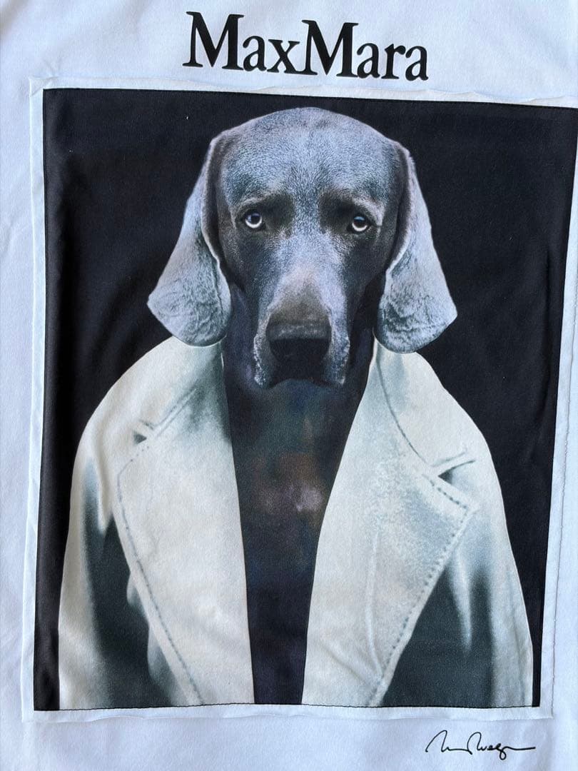 新品未使用 Max Mara マックスマーラ ピュアコットン DOG TシャツL