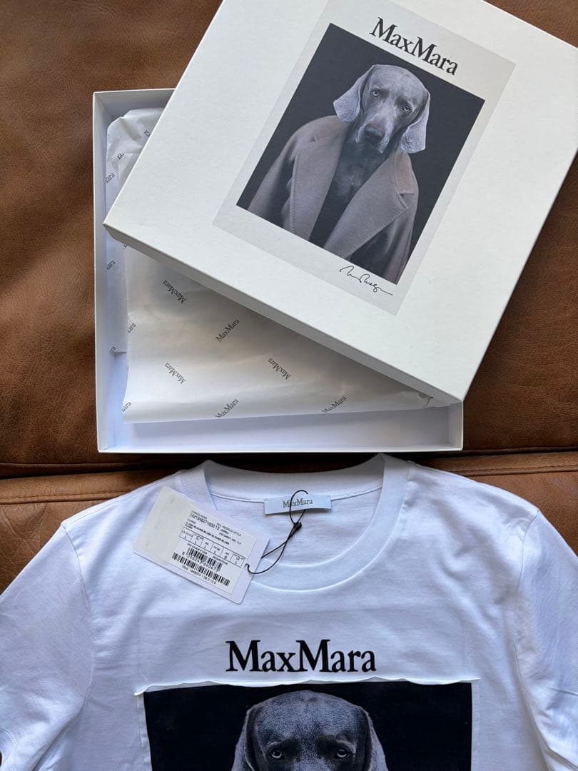 新品未使用 Max Mara マックスマーラ ピュアコットン DOG TシャツL