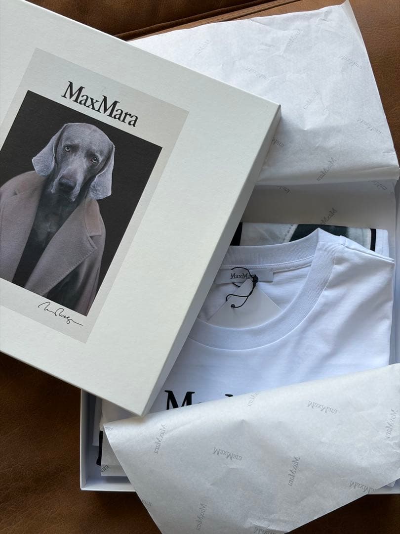 新品未使用 Max Mara マックスマーラ ピュアコットン DOG TシャツL