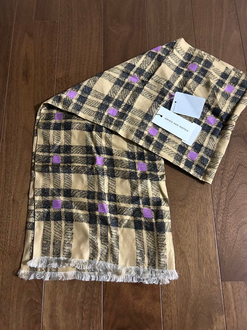 DRIES VAN NOTEN 18AW スカーフ ストール ブラウン