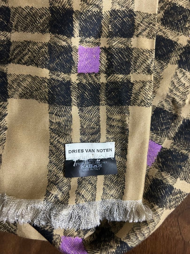 DRIES VAN NOTEN 18AW スカーフ ストール ブラウン