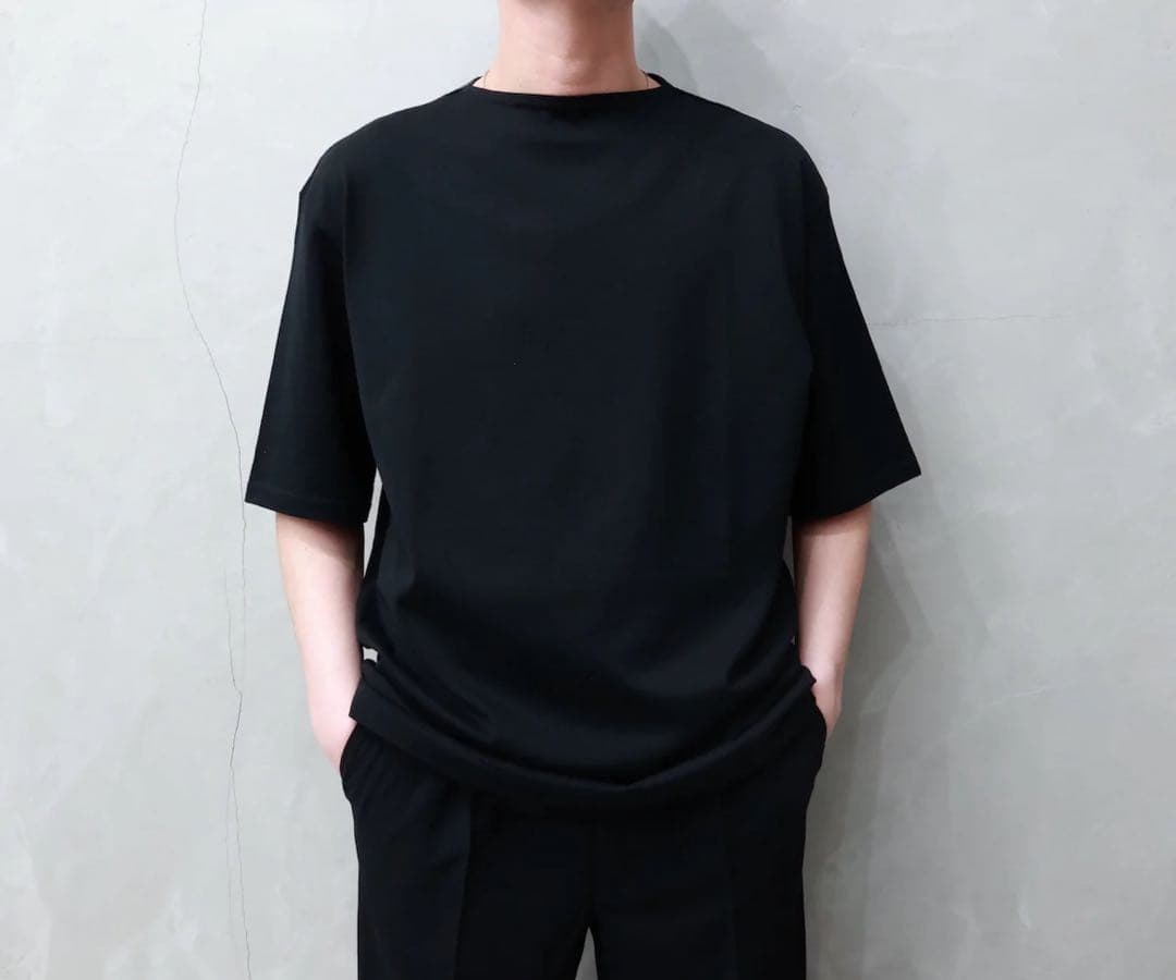 B*様 AURALEE ボートネックTシャツ　ブラック