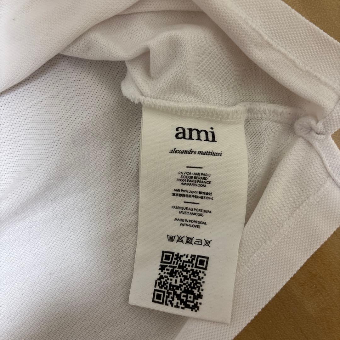 ami ホワイト ポロシャツ 半袖