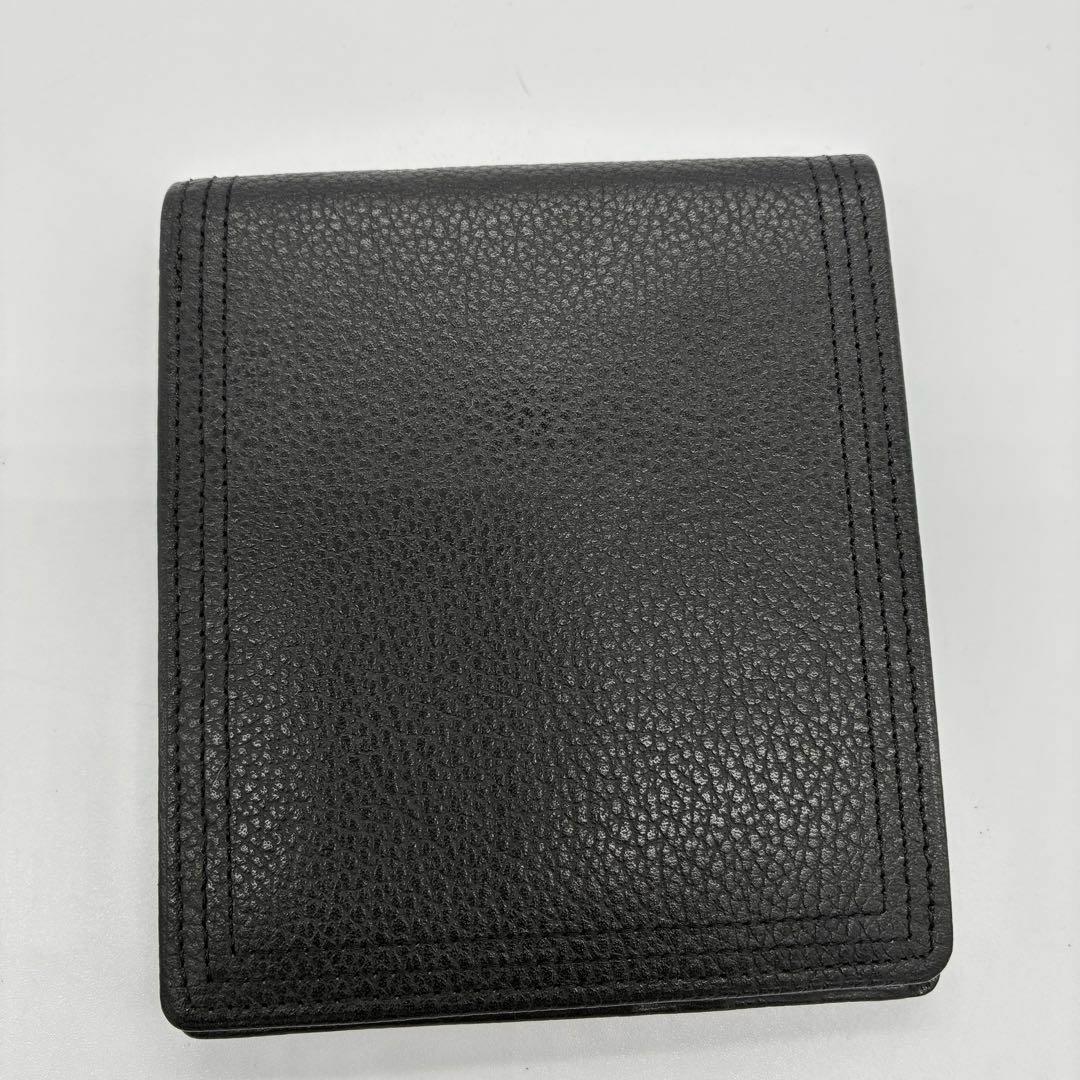 美品】イヴサンローラン　二つ折り財布　小銭入れ付き　ブラック　レザー　YSL