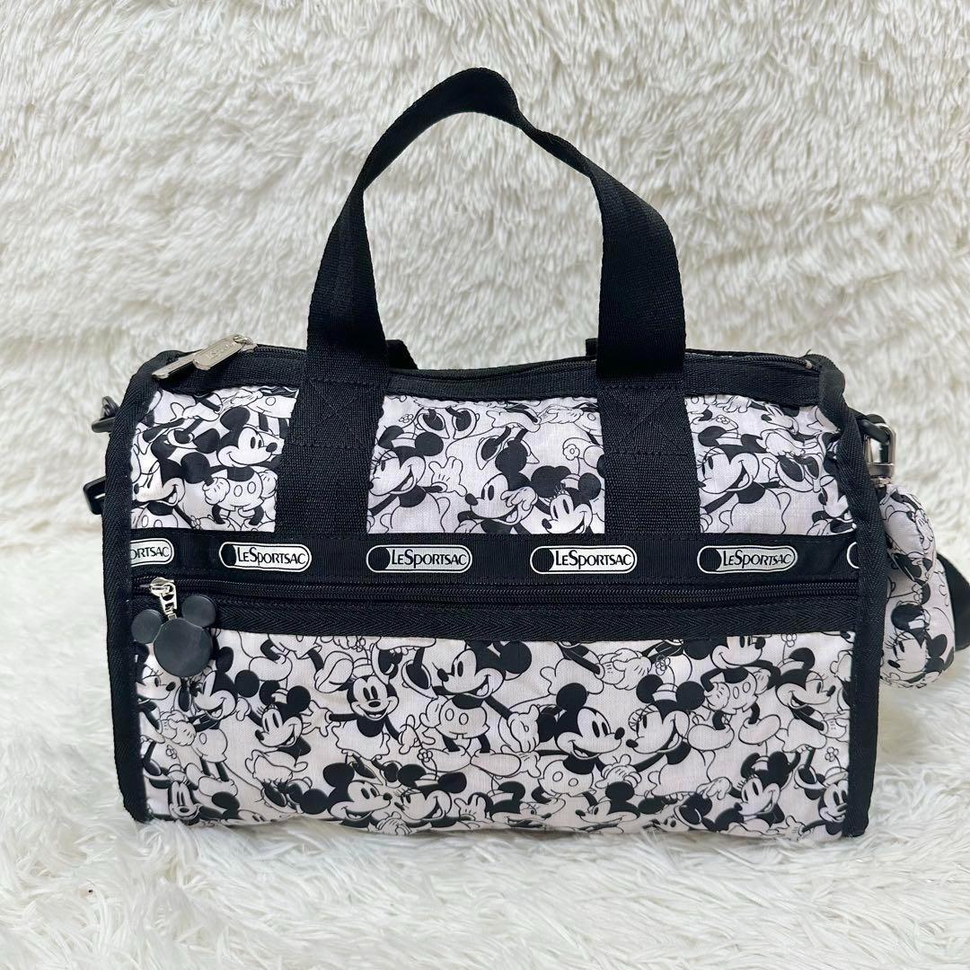 【美品】LeSportsac ミッキーマウス ミニボストン 2way 総柄