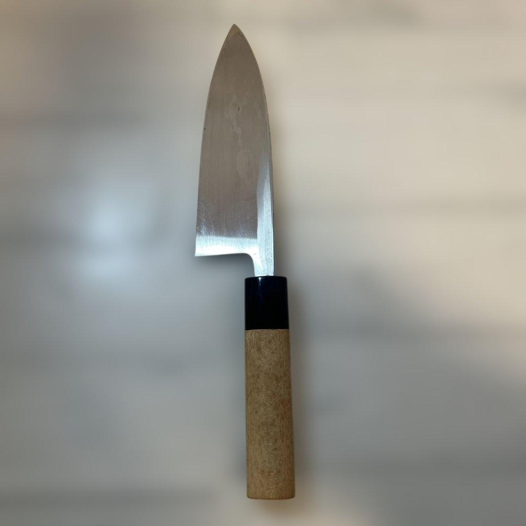 修司作　出刃包丁 ステンレス鋼 木製ハンドル 約15cm 全長29cm