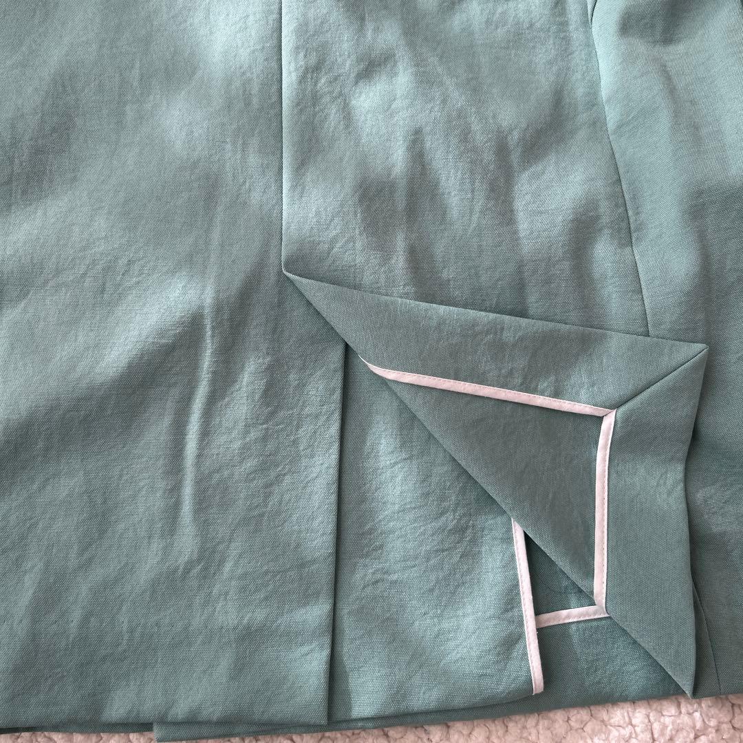 美品iCB LooseWeave ダブルブレストジャケットグリーン 6(L)