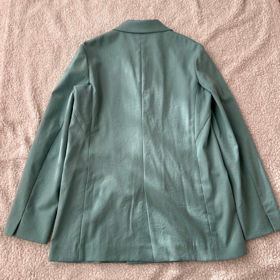 美品iCB LooseWeave ダブルブレストジャケットグリーン 6(L)