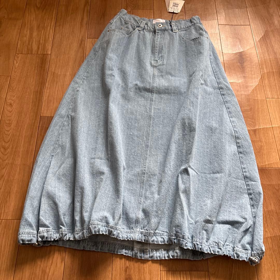 新品　FIKA. スコットクラブ　2wayバルーンロングデニムロングスカート