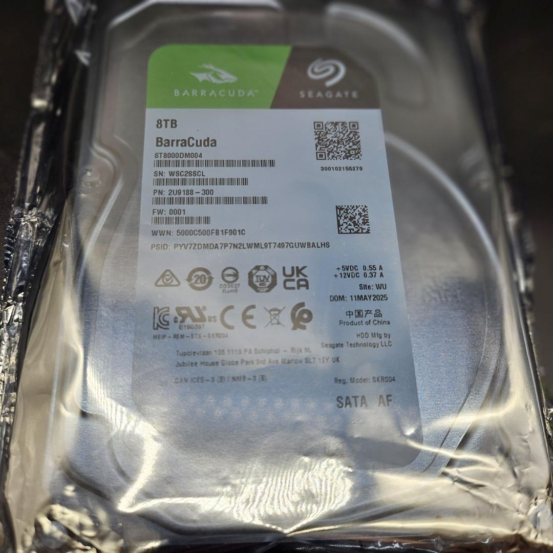 (未開封品)Seagate 8TB HDD ST8000DM004