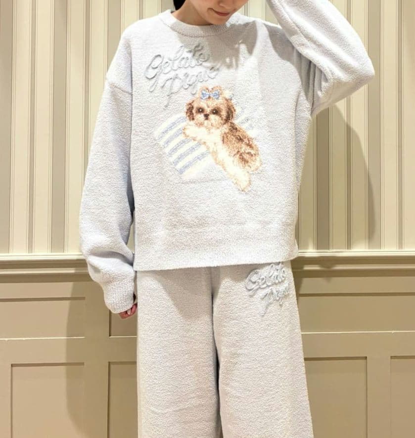 正規品♡新品♡ジェラートピケ♡シーズージャガードプルオーバー＆ロングパンツ 完売