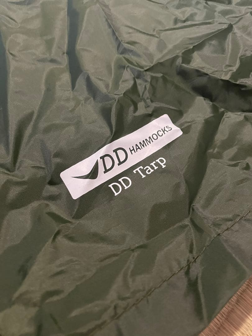 【ほぼ新品】DDTarp 3x3 オリーブグリーン タープ貼りに必要な５点セット