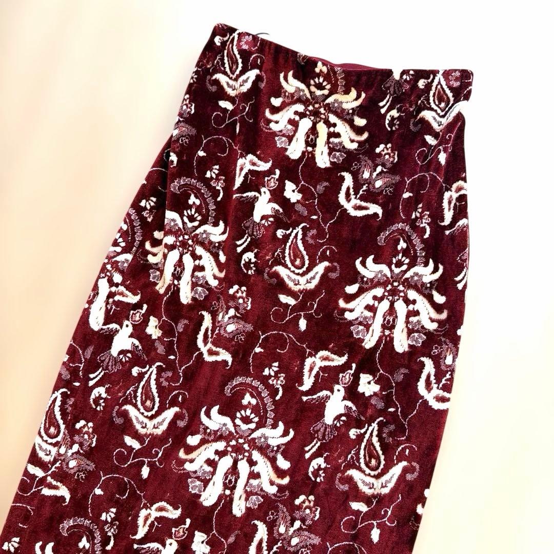 スカート Velour Jersey I-Line Skirt RED