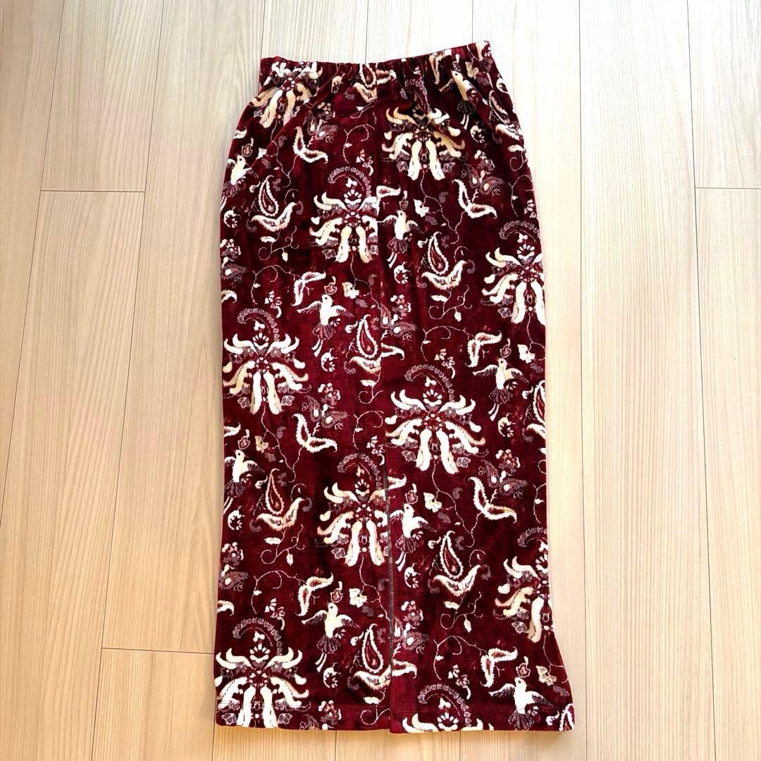 スカート Velour Jersey I-Line Skirt RED