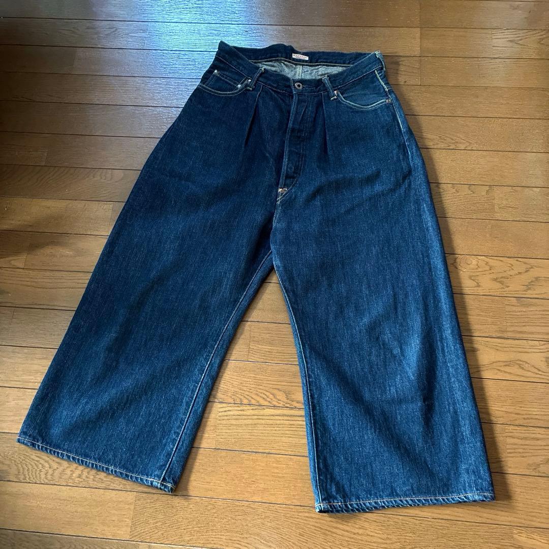 KAPITALキャピタル★クロップドワイドデニムパンツ　袴パンツ