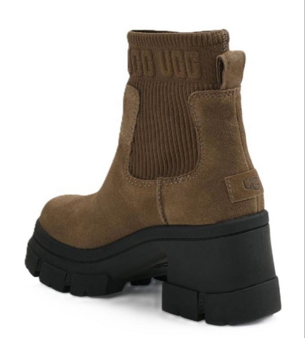 【美品】UGGブルックリンチェルシーブーツ 23.5cm US6.5 ヒッコリー