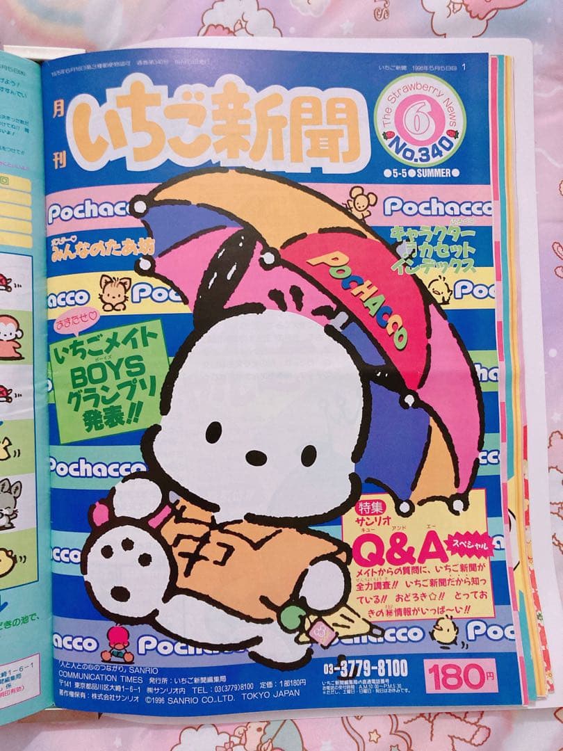 いちご新聞 1996年1~12月号+キティちゃんファイル サンリオ 平成レトロ